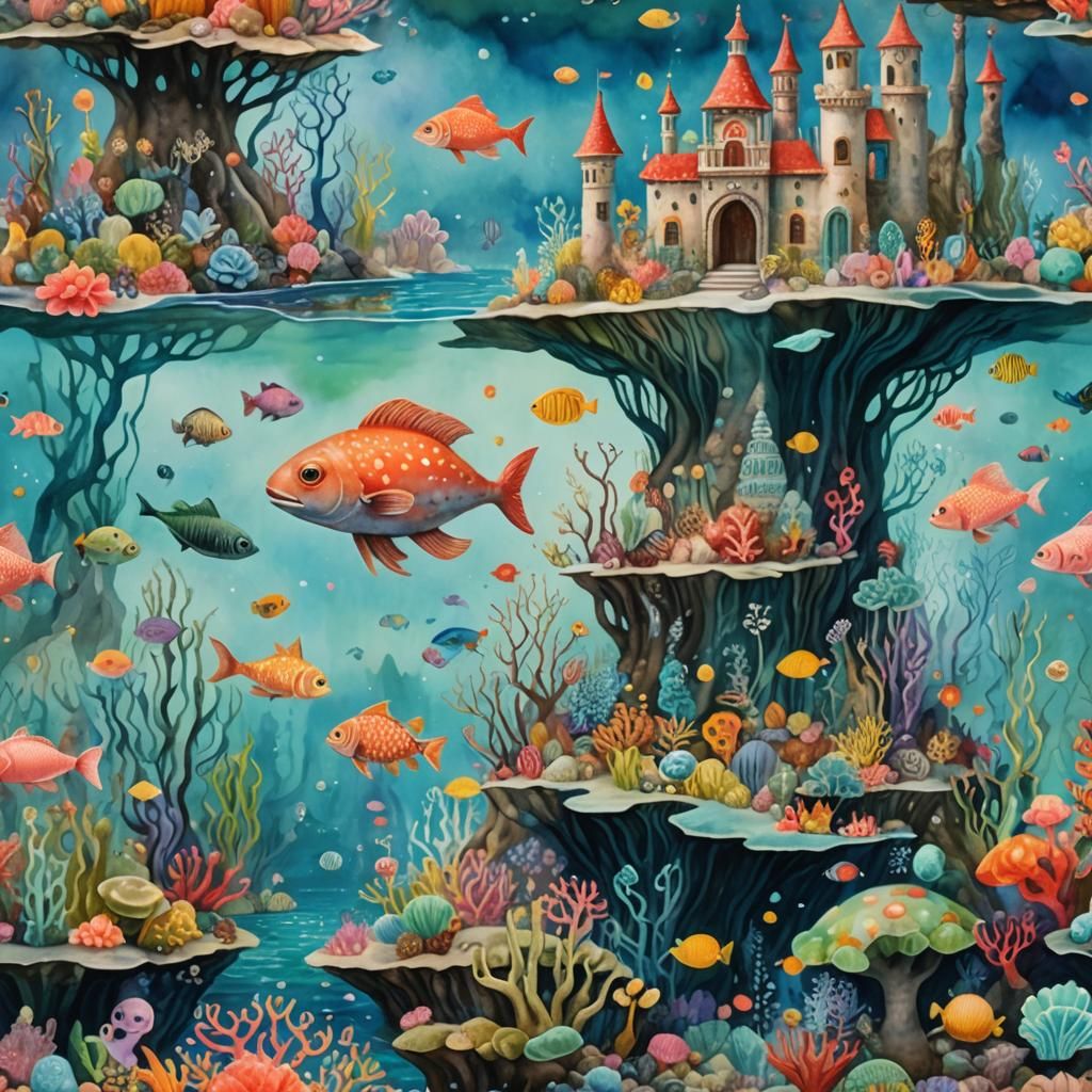 Coral Reef Castle - AI Generated Artwork - NightCafe Creator