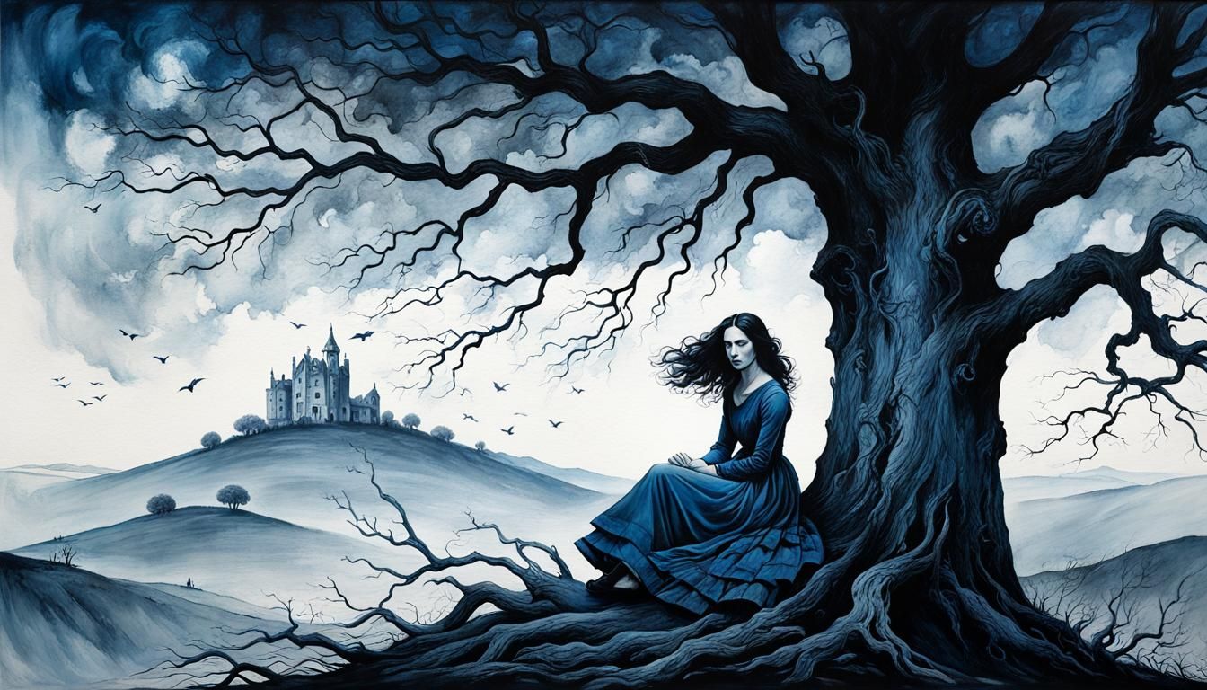 Blue portrait, Wuthering Heights  by @Strigoi77