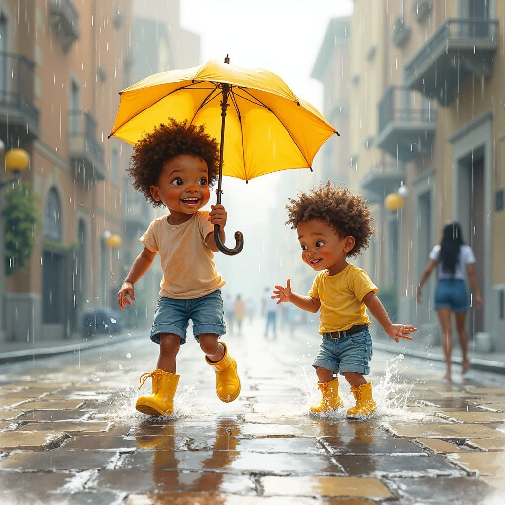 Having Fun in the Rain  by @Lady of the Thorns