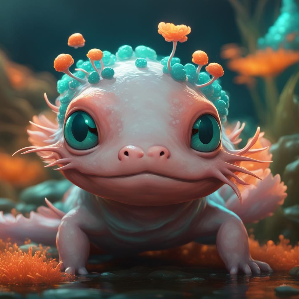 Axolotl princess - AI Generated Artwork - NightCafe Creator