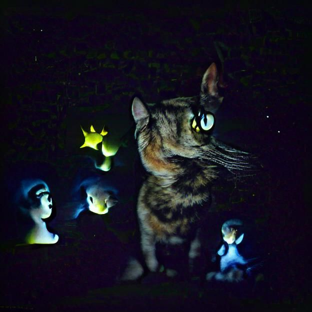 Cat and the Wonders in the Dark