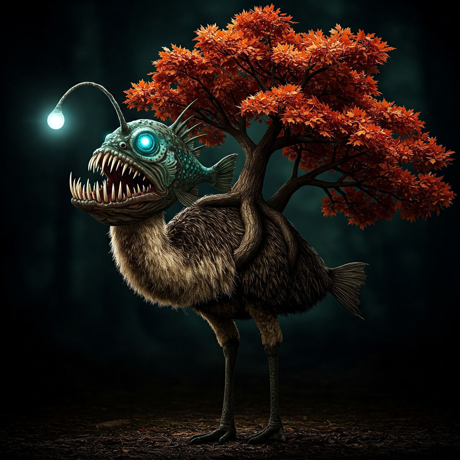 Anglerfish-Emu-Maple Tree