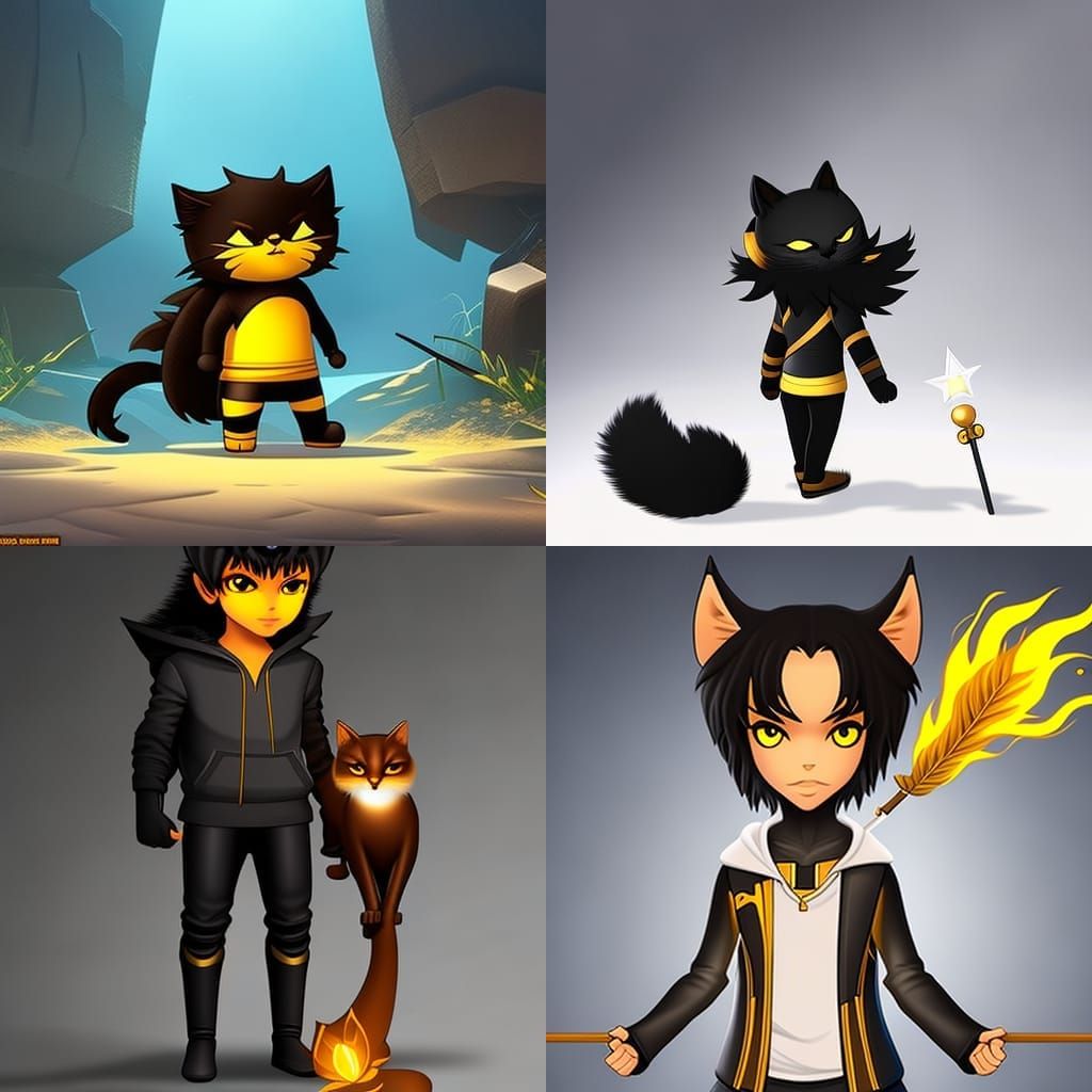 15 year old cat-boy, look like a human with cat ears and a c...