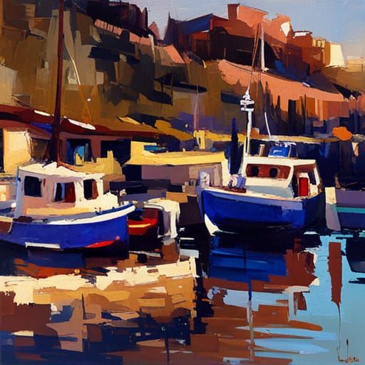 small port by Eugen Chisnicean