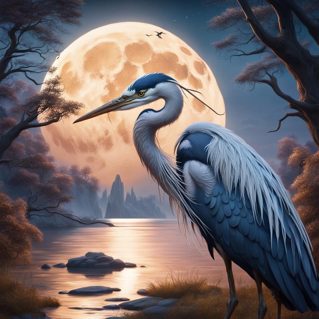Great blue heron  by @QueenKittyKat