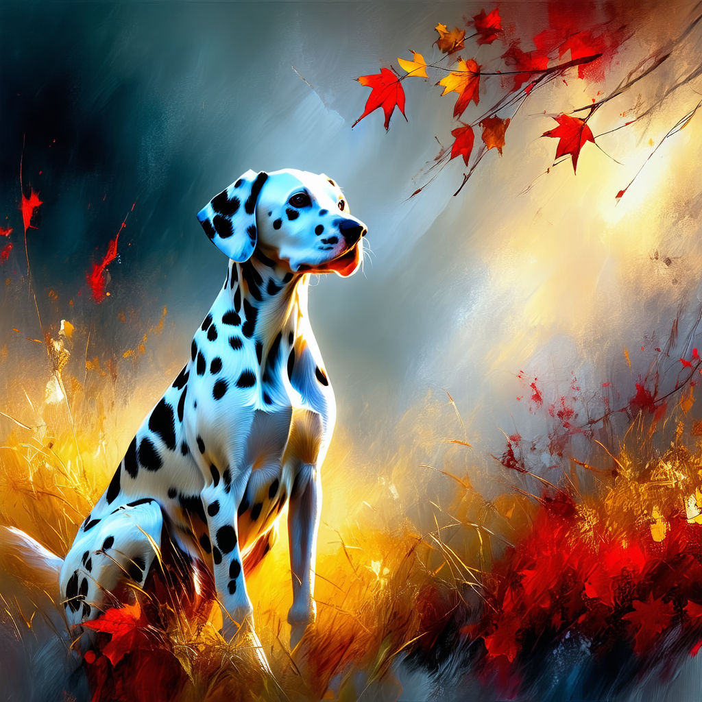 Dalmatian - Animal Digital Paintings