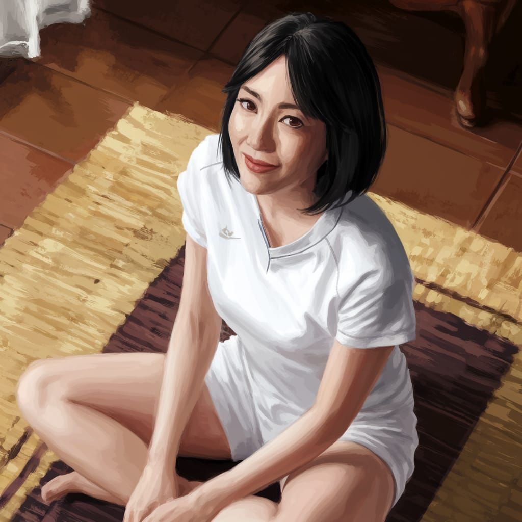 Serene Thai Woman in Cozy Home Sanctuary