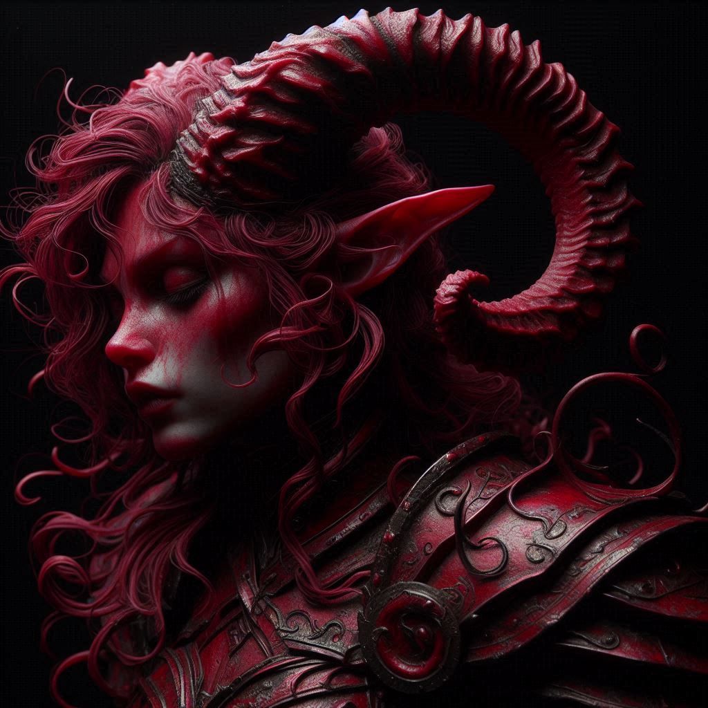 Crimson Thiefling Girl in Armour