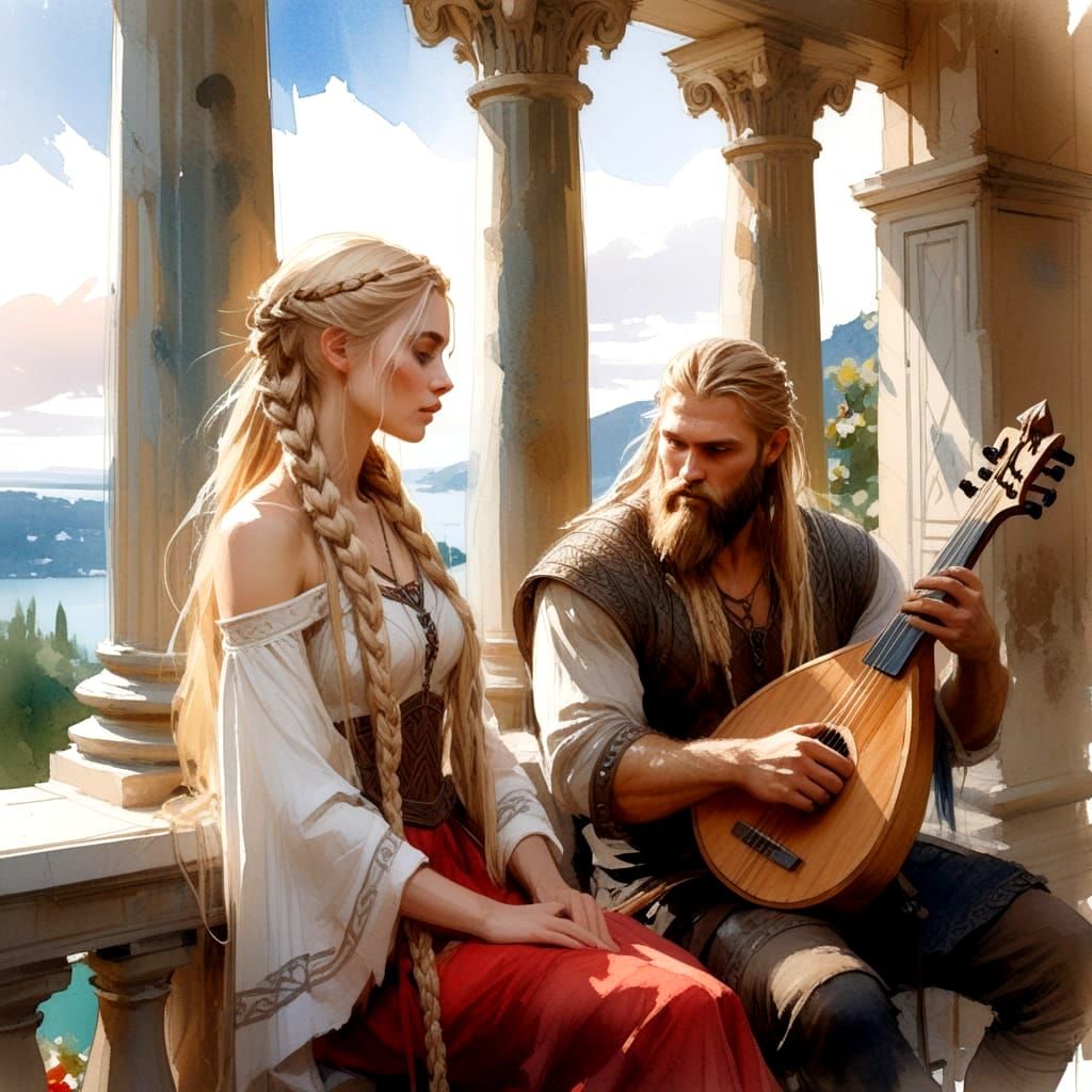 Bragi and Idunn  by @JC lost land