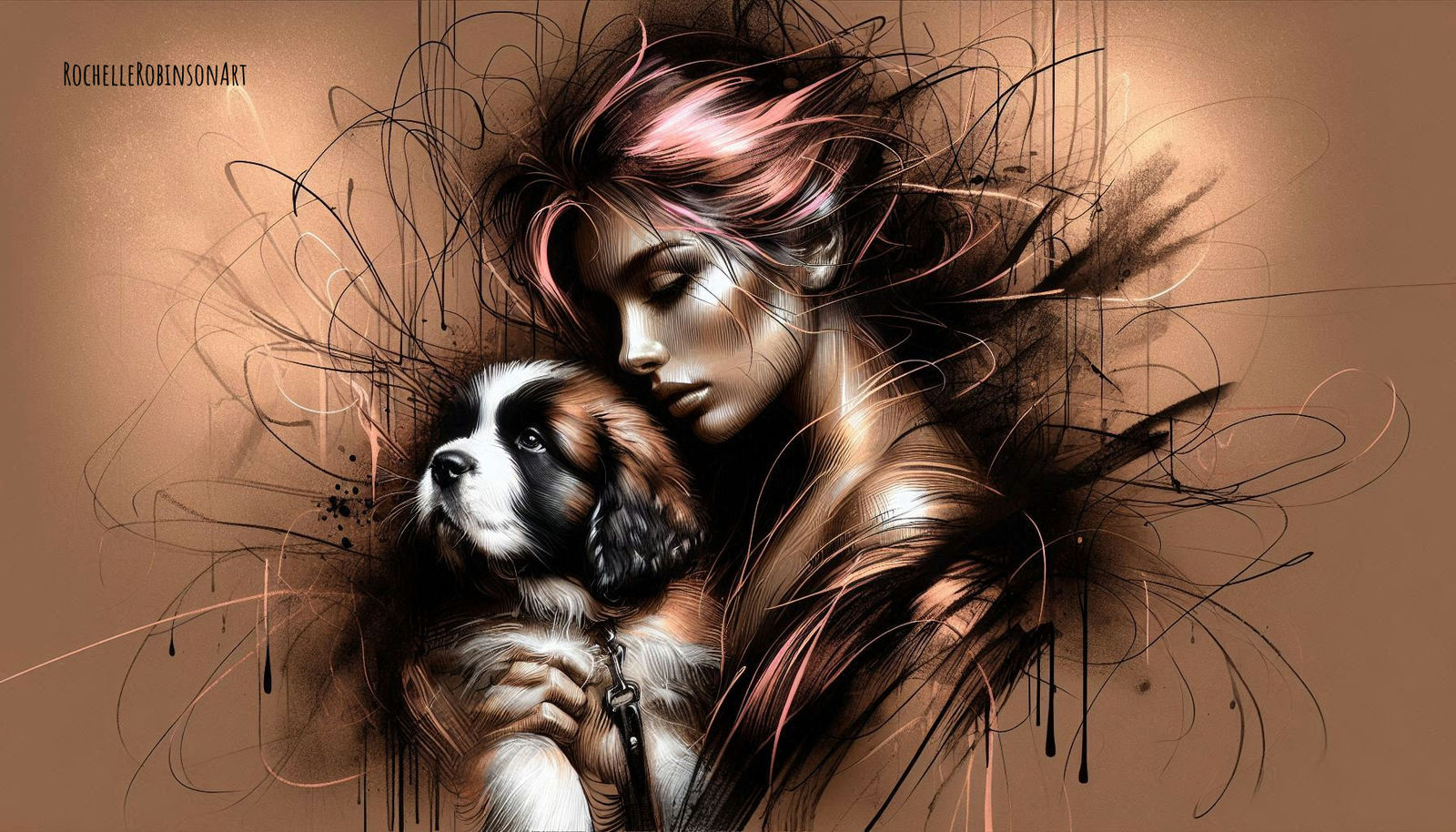 A Woman And Her Dog Lord Byron