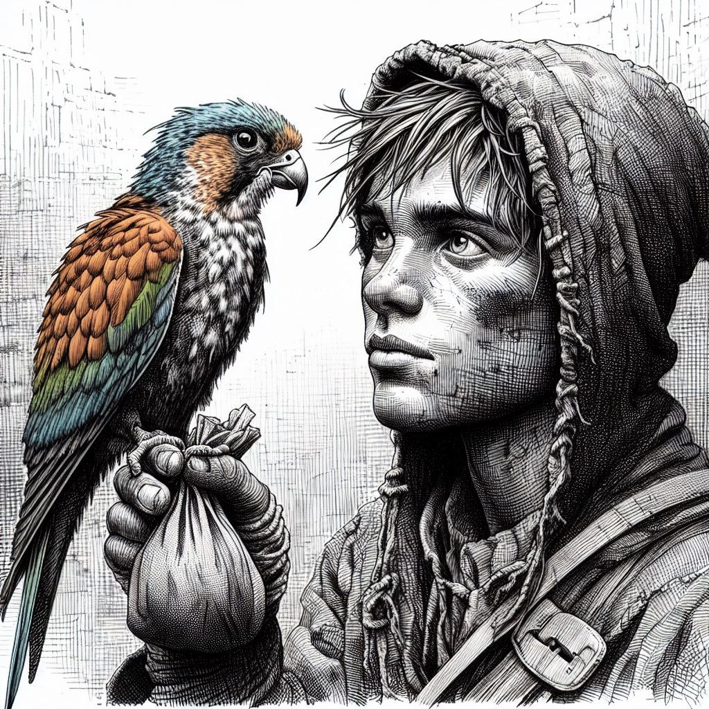 A Thief and his Falcon Assistant