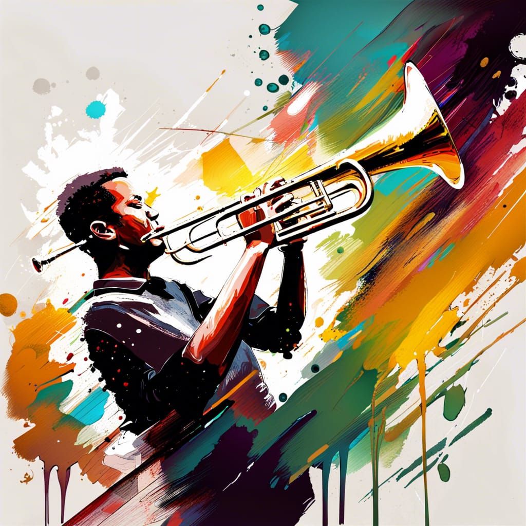 Trombone Man - AI Generated Artwork - NightCafe Creator