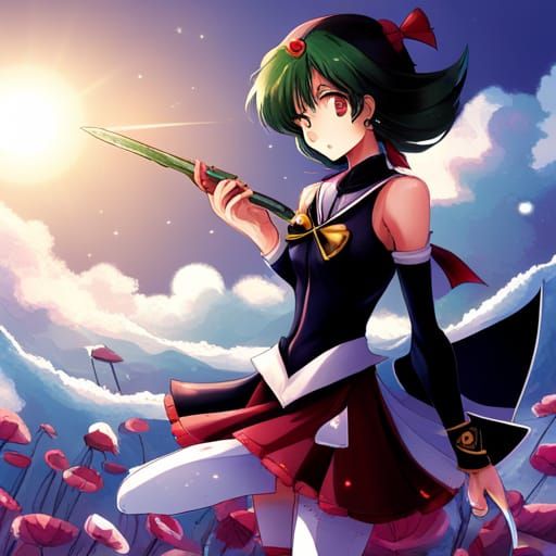 Sailor Pluto. Magical Girl. Poppies.