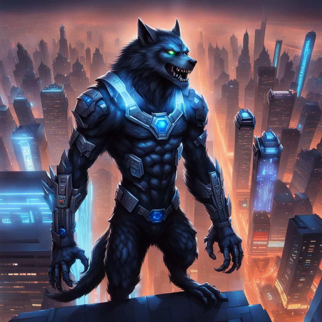Lune d'Acier : L'histoire du Loup-garou Cyberpunk
