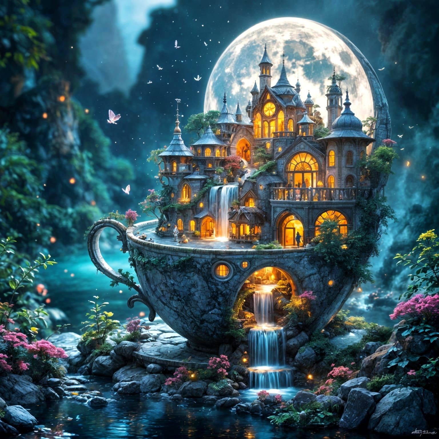 A Cup of Moonville  by @Art of Art