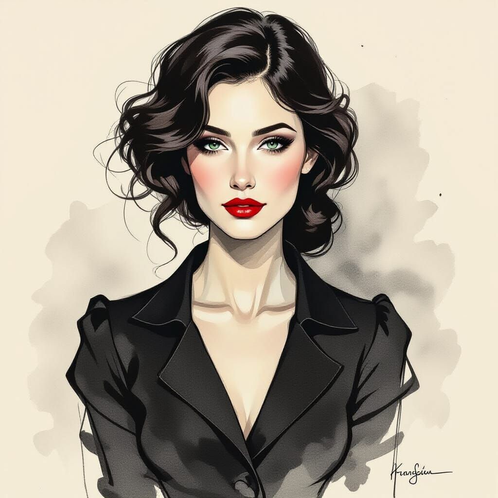 Hyperdetailed Charcoal Drawing with Sharp Contrasts