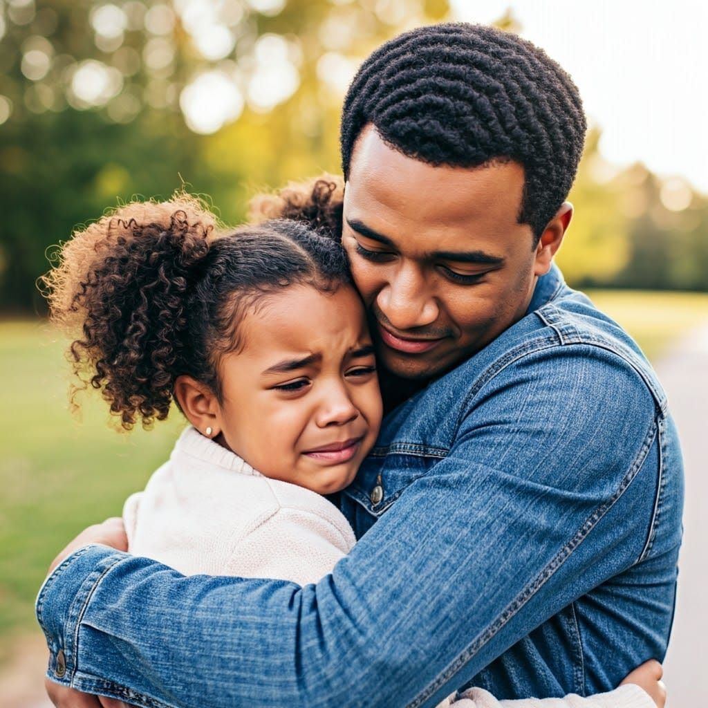 A Father's Comforting Embrace