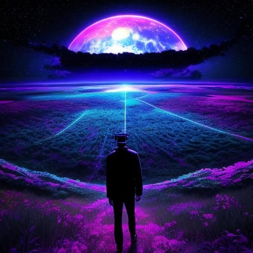 Binary Code Dream virtual reality galaxy landscape spiritual...