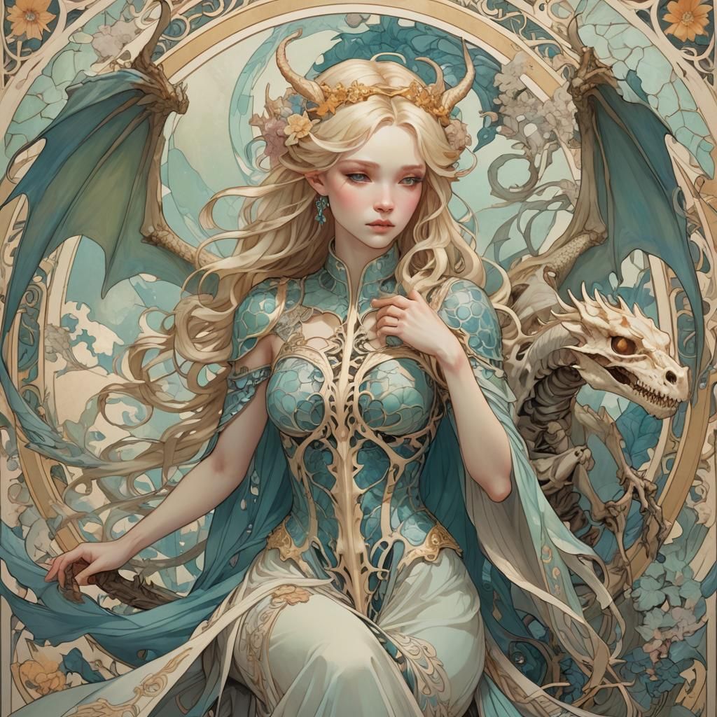 Dragon Princess and her undead dragon