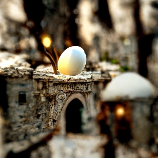Trogir, white color Easter egg in Trogir