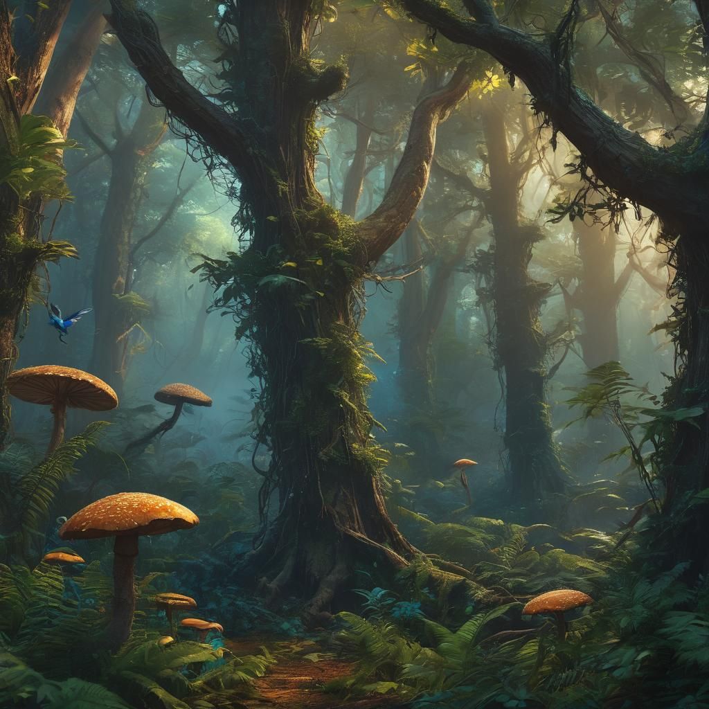 an AI generated picture of the world 1000,000 years ago


