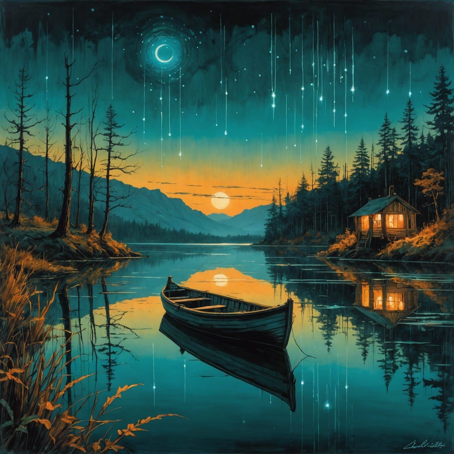 MAGIC NIGHT AT BIOLUMINESCENT GLOWWORMS LIGHTS  by @JustBubu