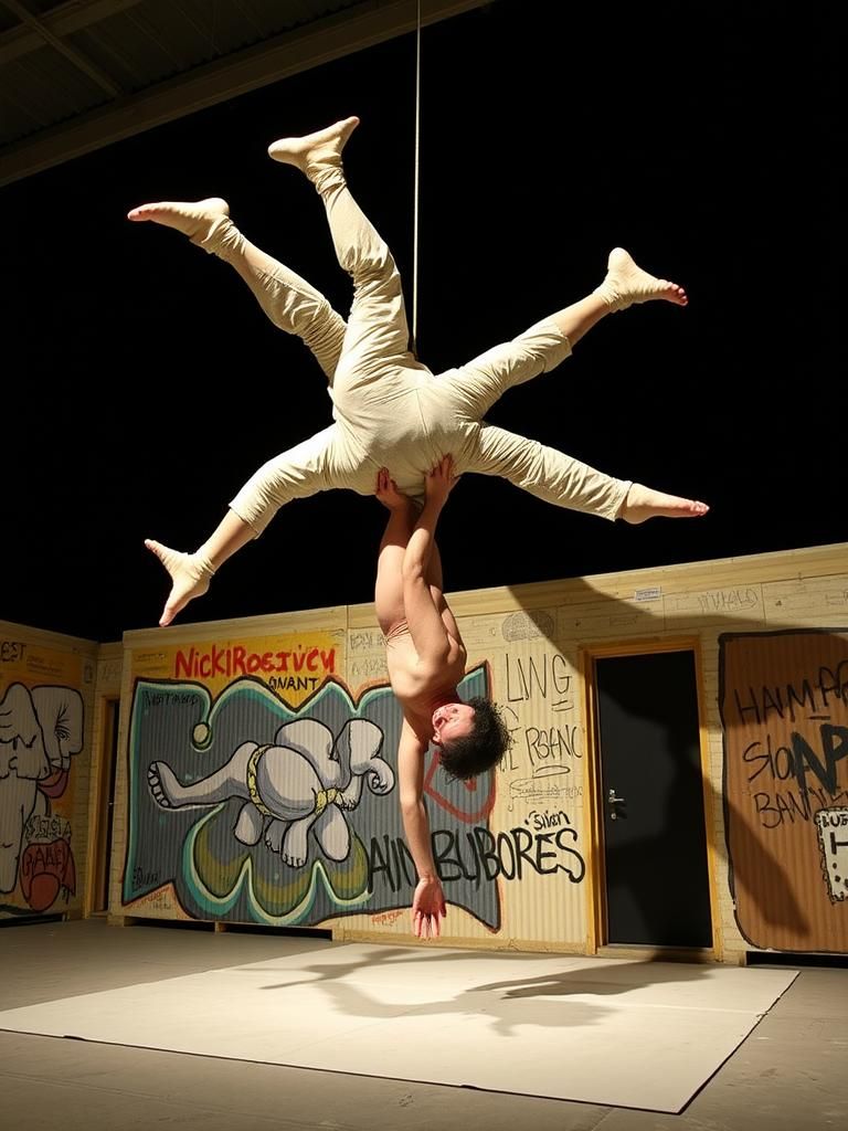 Abstract Graffiti Art in Cubist Style