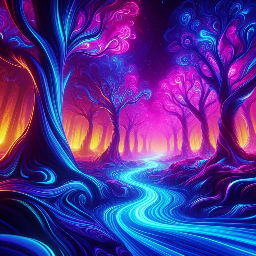 River of Liquid Neon