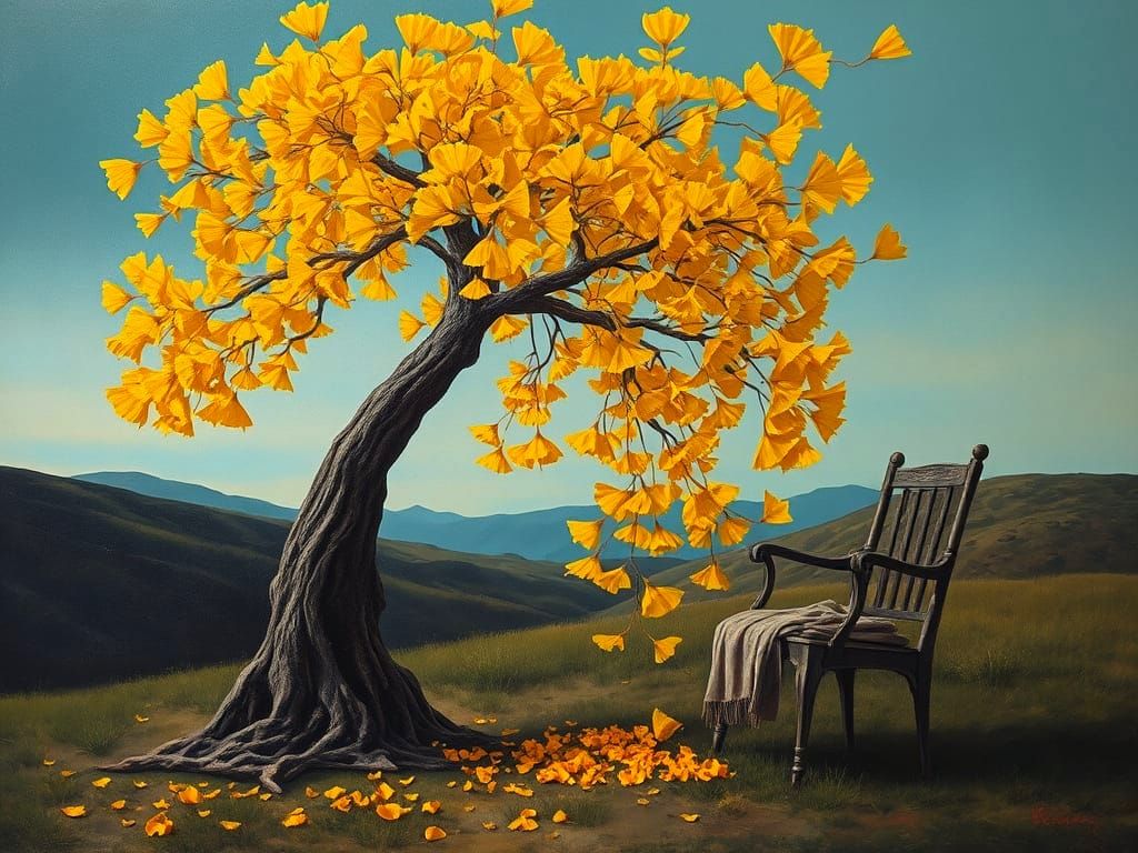 The yellow ginkgo  by @Ladmilla