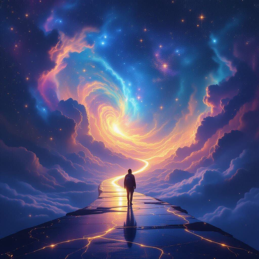 Every step forward is a step deeper into the universe within  by @Rahat