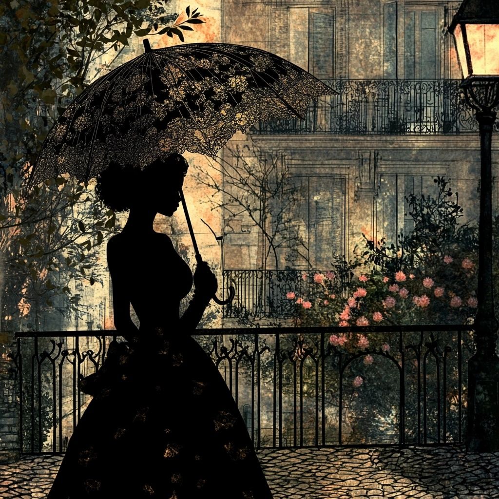 Silhouette Under the Umbrella  by @MsJak2u