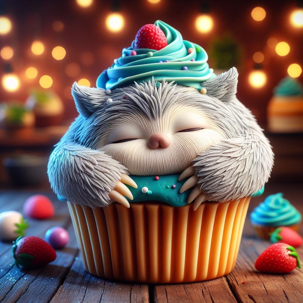 The Cute Snoozing Cupcake