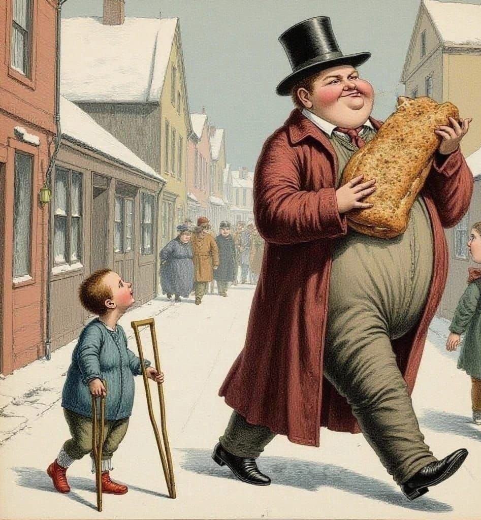 Tiny Tim: "Please sir, I would also like a delicious Christmas Calzone?"