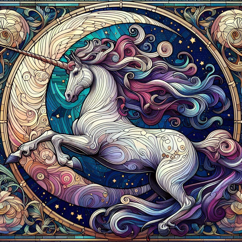 Art Nouveau Unicorn