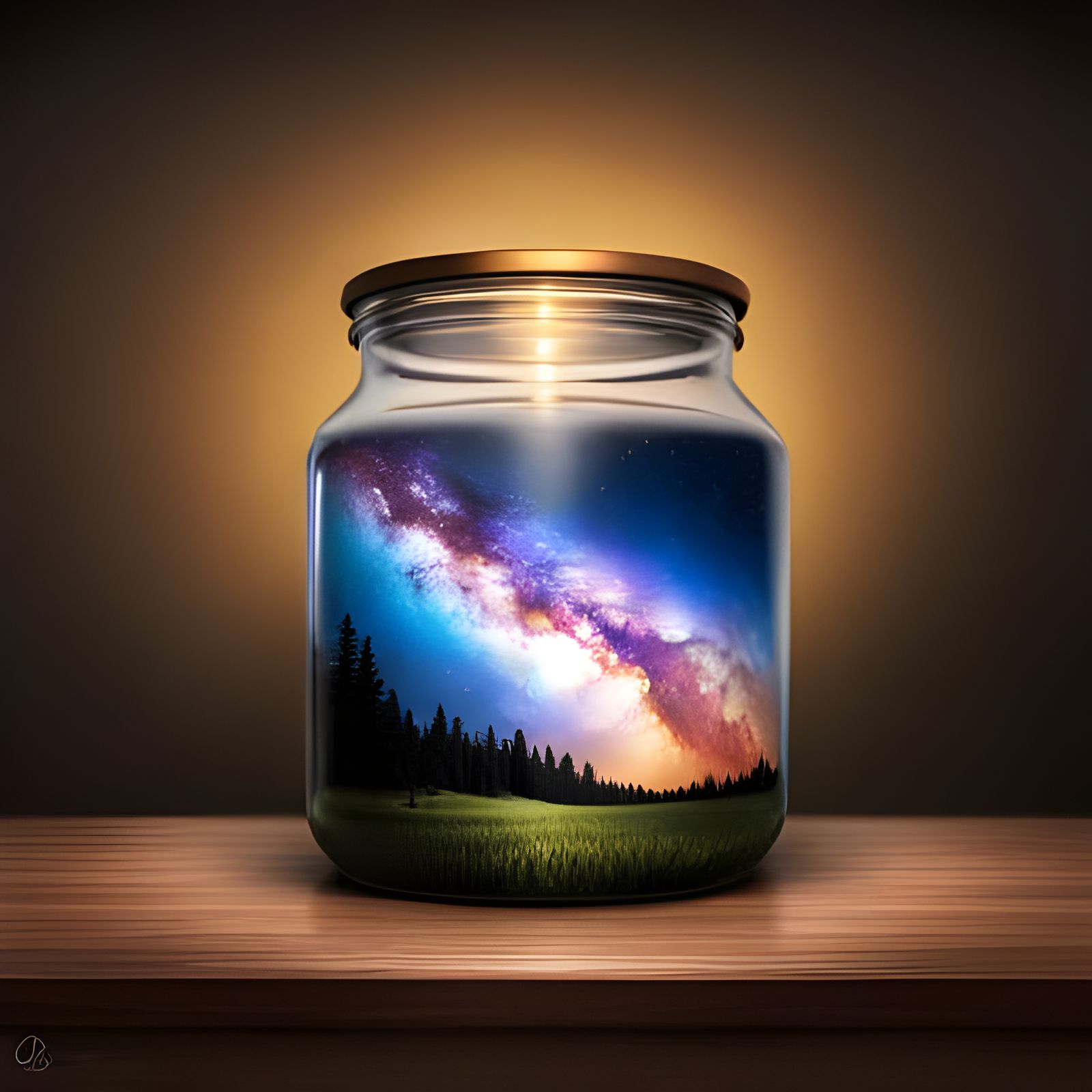milky way in jar