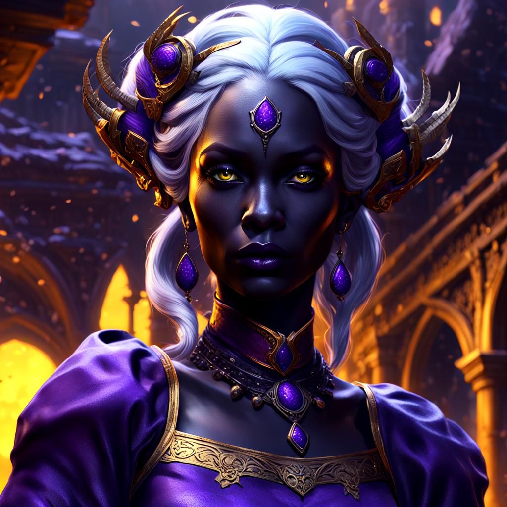 Drow Matron Mother in Dark Fantasy Style