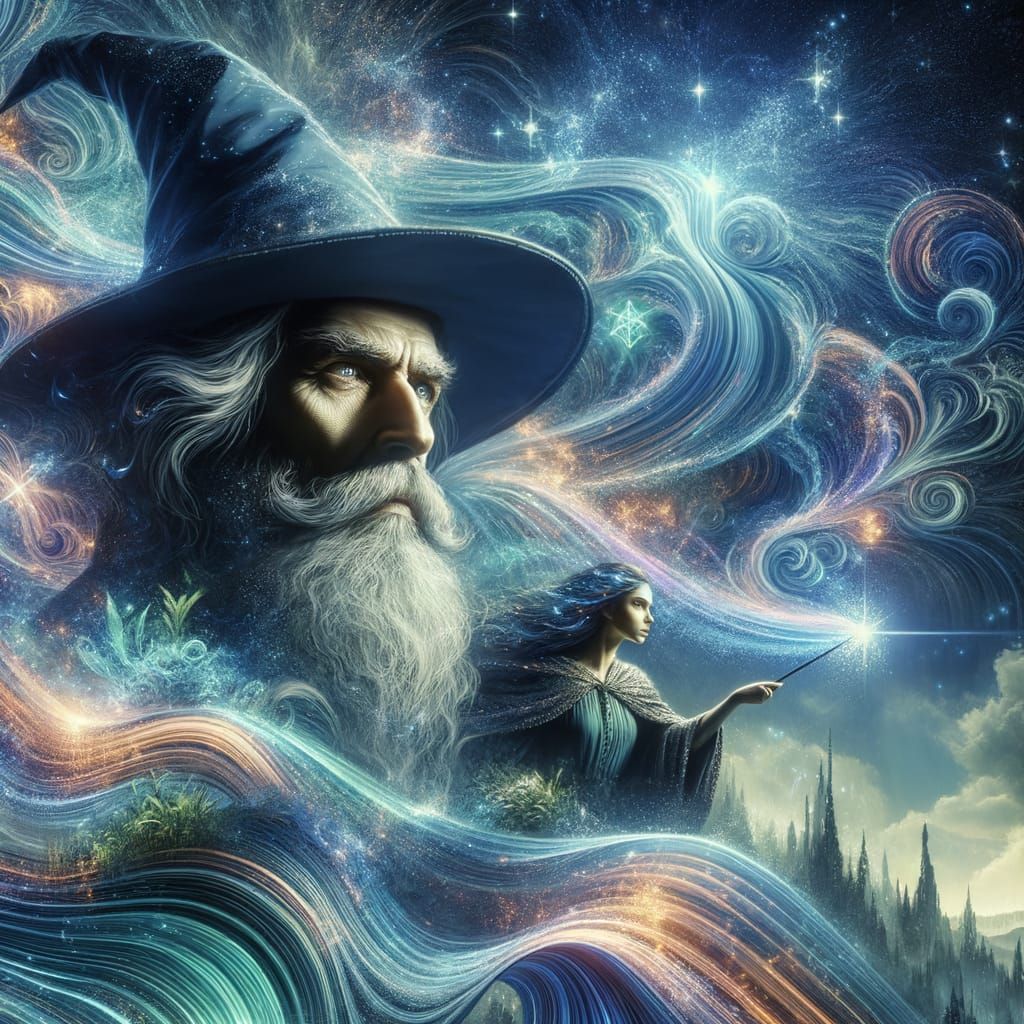 god like wizard casting the wish spell - AI Generated Artwork ...