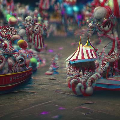 An creepy carnival 8k resolution VRay