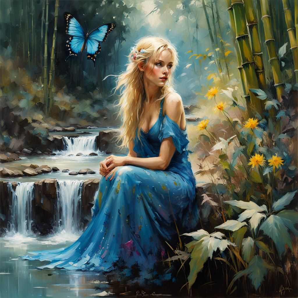 Blue Portrait  by @HC