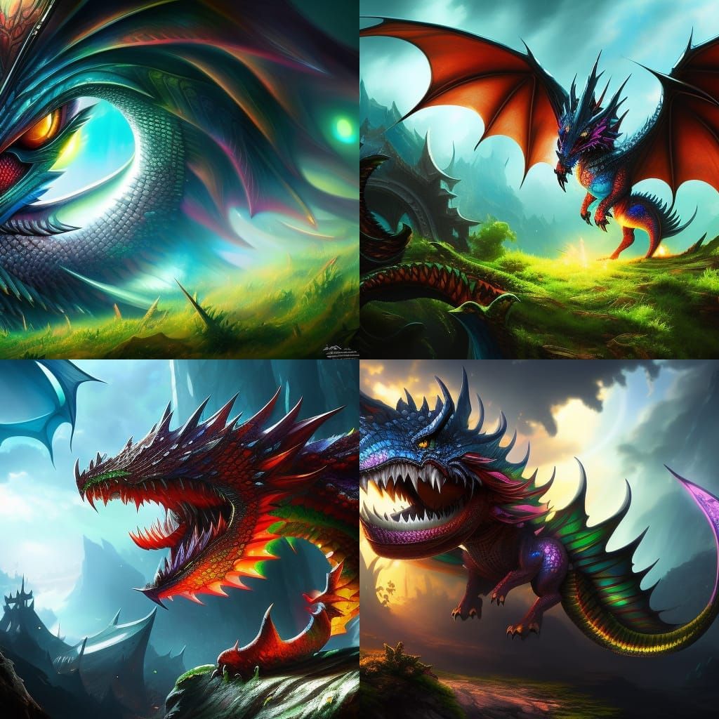 Dragon Experiments - AI Generated Artwork - NightCafe Creator