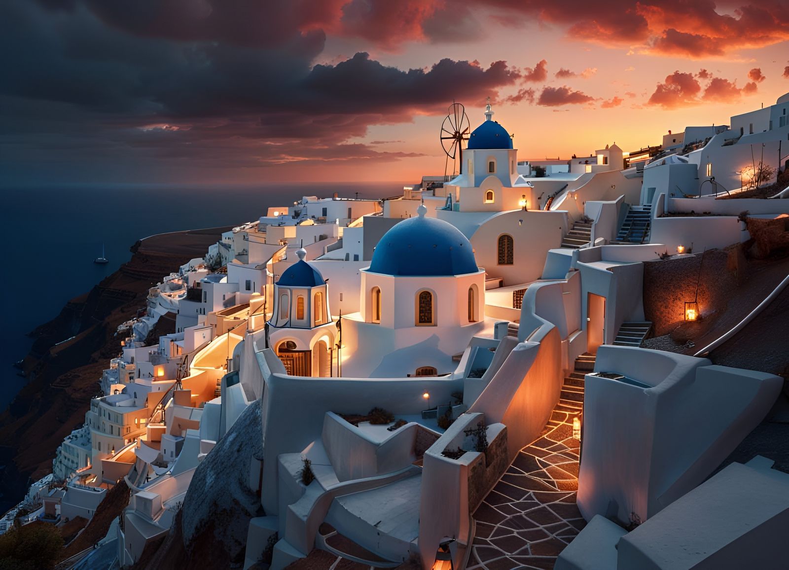Late afternoon in the city of the cliffs