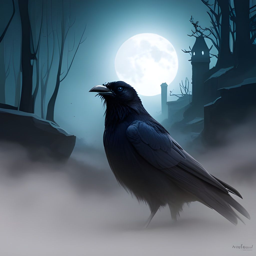 Mysterious raven - AI Generated Artwork - NightCafe Creator