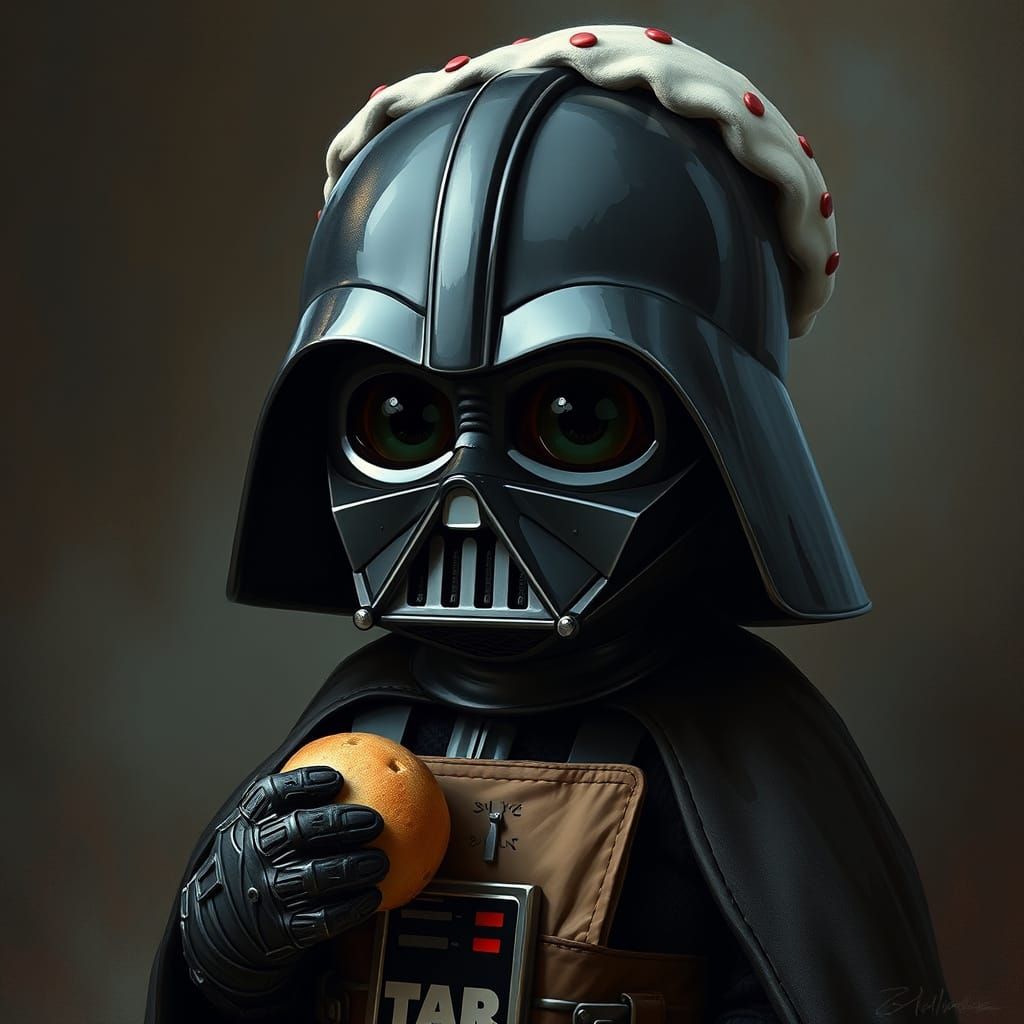 Cute Darth Vader Baker in Moody Concept Art