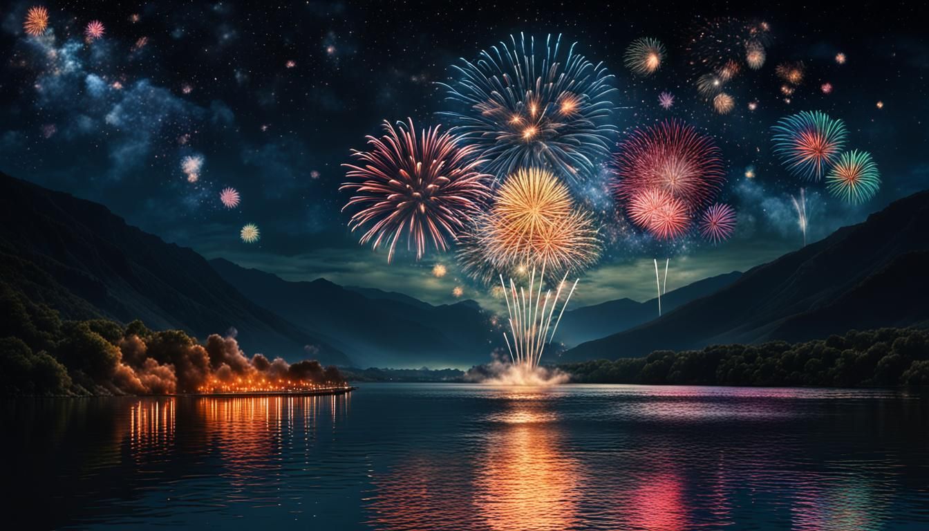 Fireworks - AI Generated Artwork - NightCafe Creator