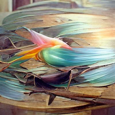 Pastel bird of paradise