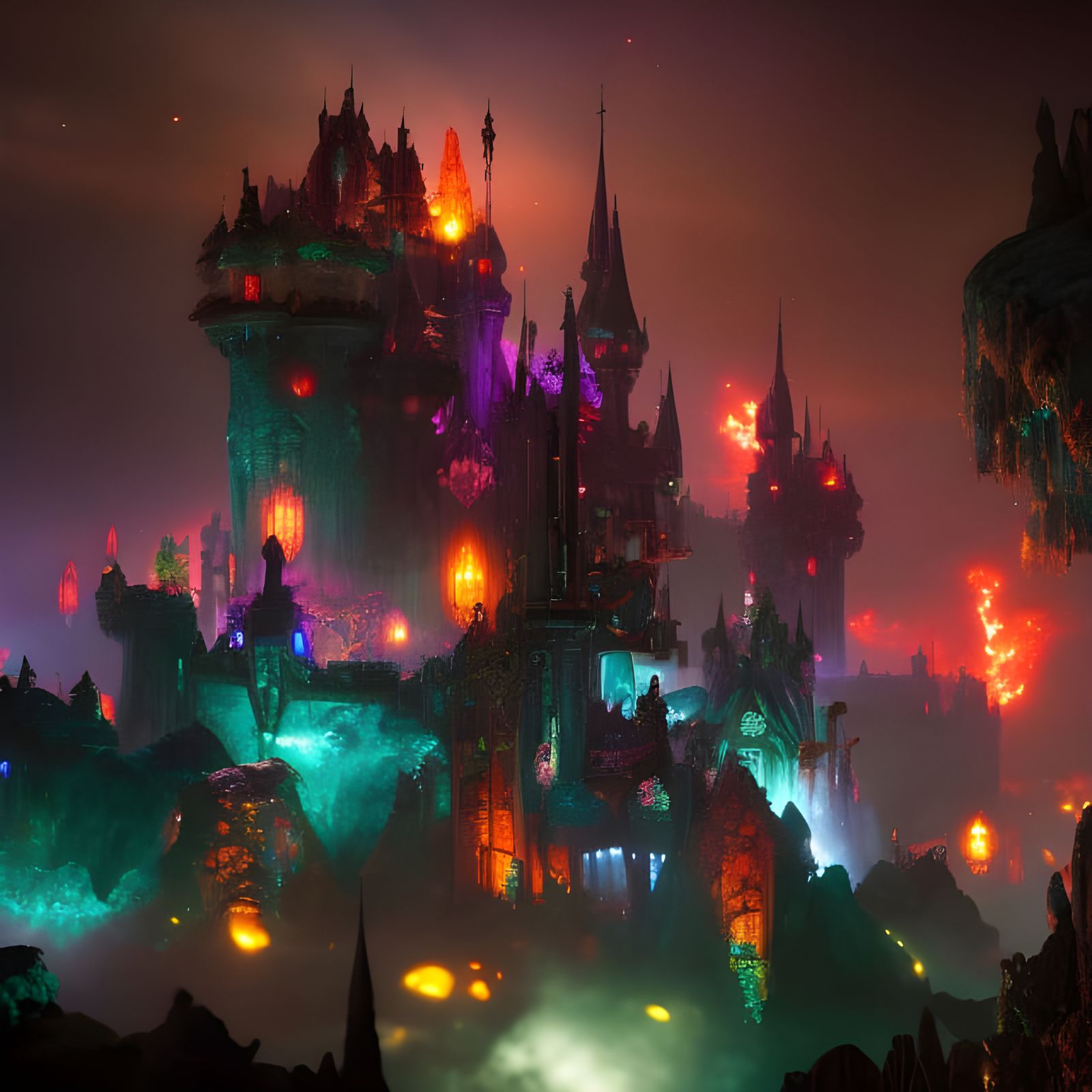 Faerie castle, Contained chaos in the cosmos - AI Generated Artwork ...