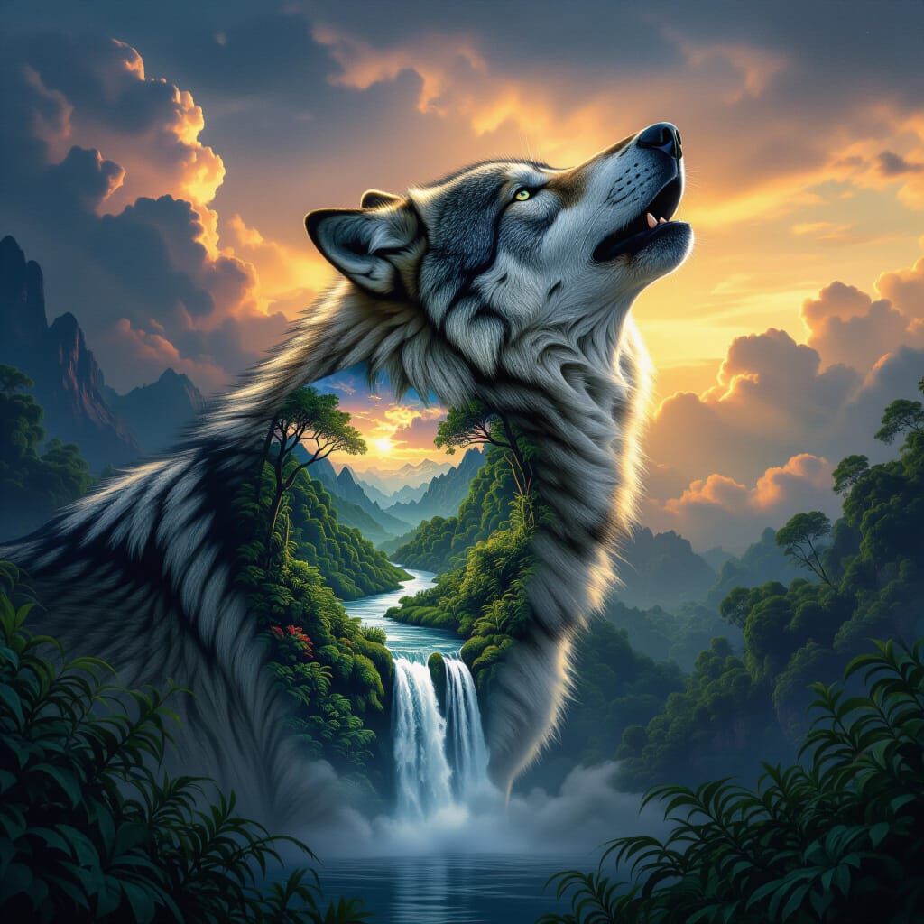 wolf howling  by @tulpo