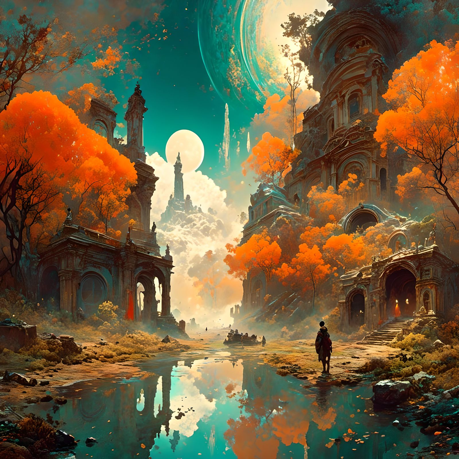 <lora:Coherent Vibrance:1.0> beautiful vibrant landscape, a highly intricate and hyperdetailed matte photography by Ismail Inceoglu, Sakiyam...