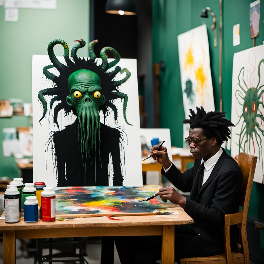 Basquiat paints Cthulhu