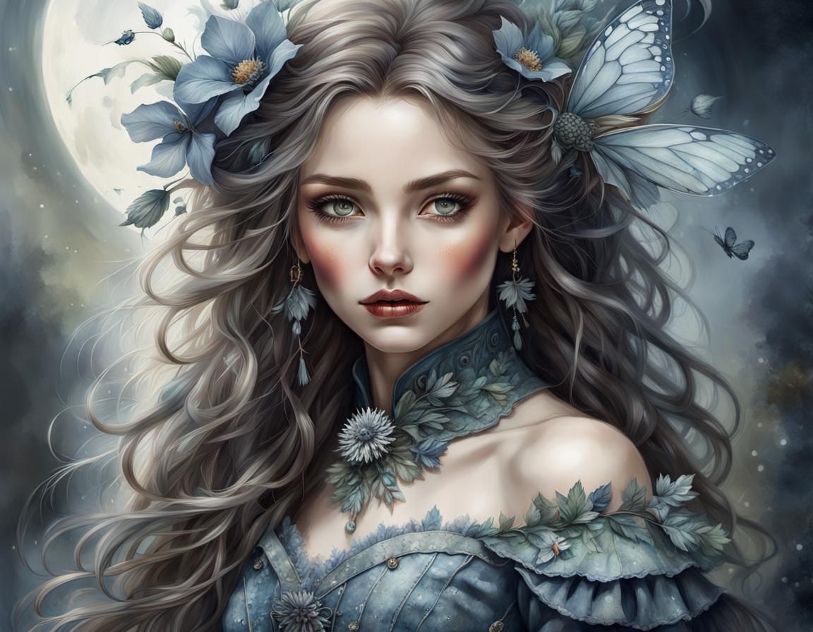 Stunning Girl in Hyperrealistic Digital Art